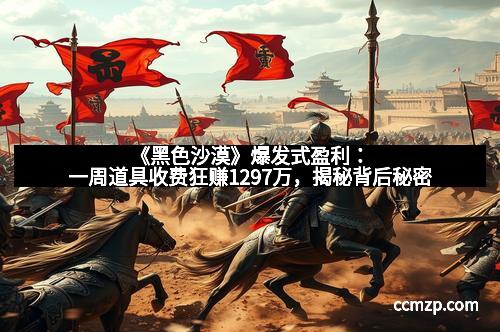 《黑色沙漠》爆发式盈利：一周道具收费狂赚1297万，揭秘背后秘密